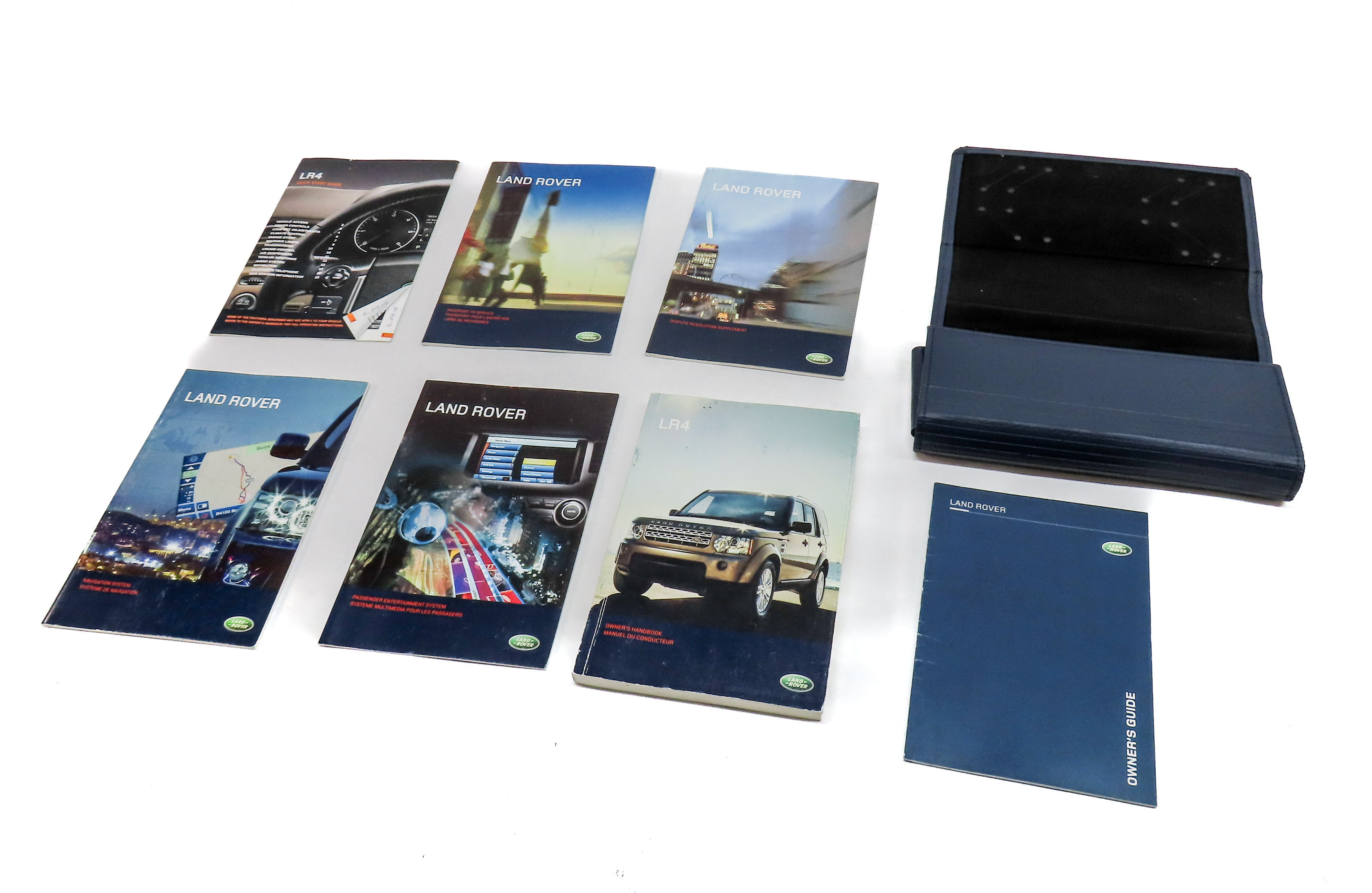 10 LAND ROVER LR4 L319 5.0L NON SUPER ENGINE OWNER'S MANUAL BOOKLET SET/7 w/CASE — exact item pictured